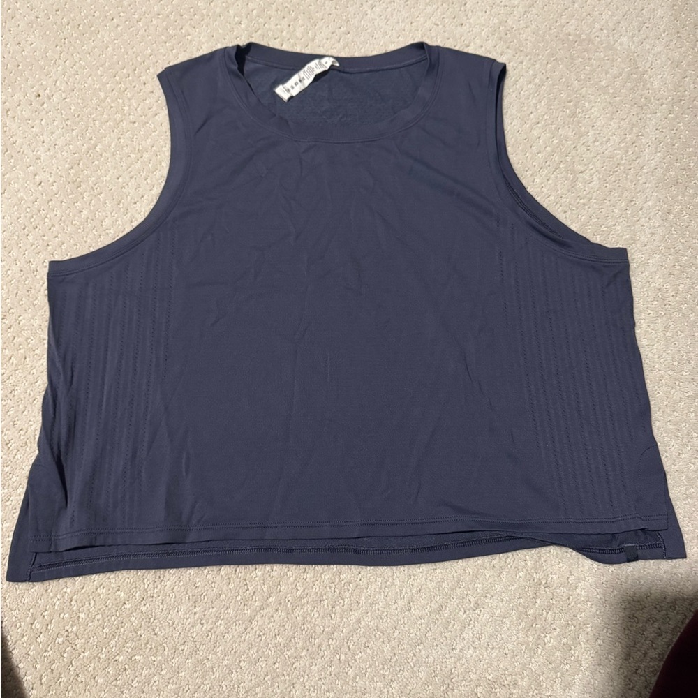 lululemon athletica Navy Muscle Tank Crop